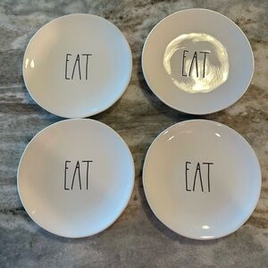 Rae Dunn White 'EAT' Dinnerware Set